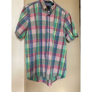 Vintage 1946 mens plaid authentic Indian madras washed stoned beaten sz M